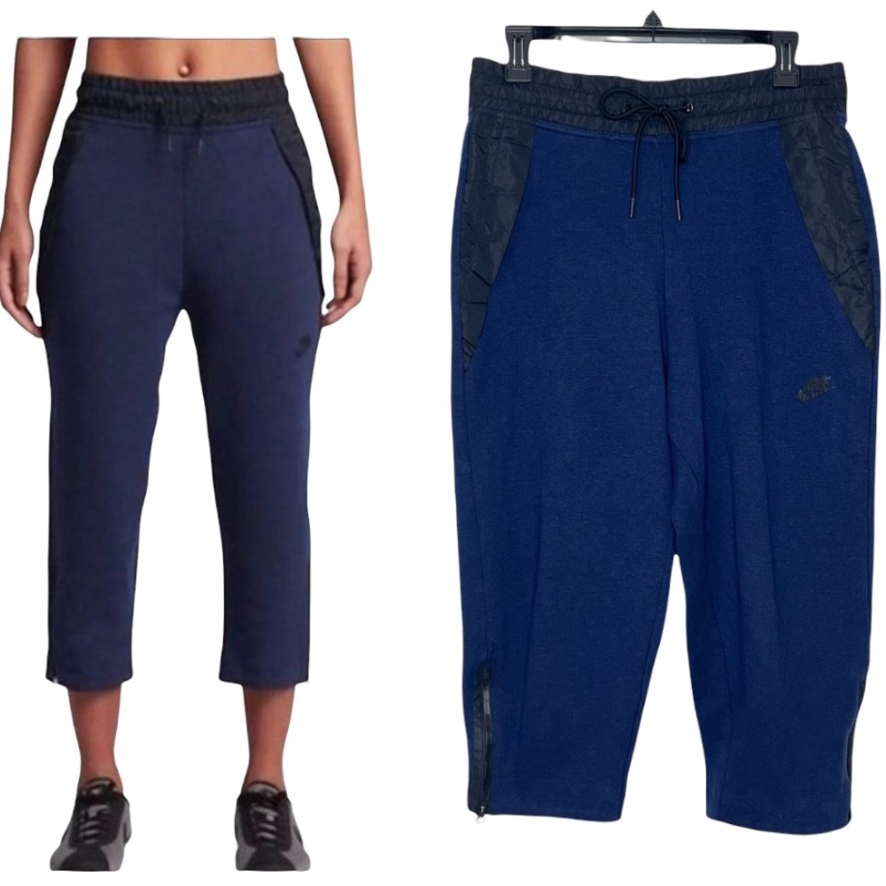 Nike Pants Tech Fleece Cropped Zip Track Joggers Activewear Bottoms size Medium